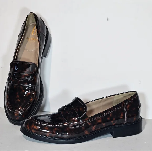 Sam Edelman Colin Preppy Penny Loafers Womens Sz 8.5 Tortoiseshell-Print Career - Picture 12 of 12